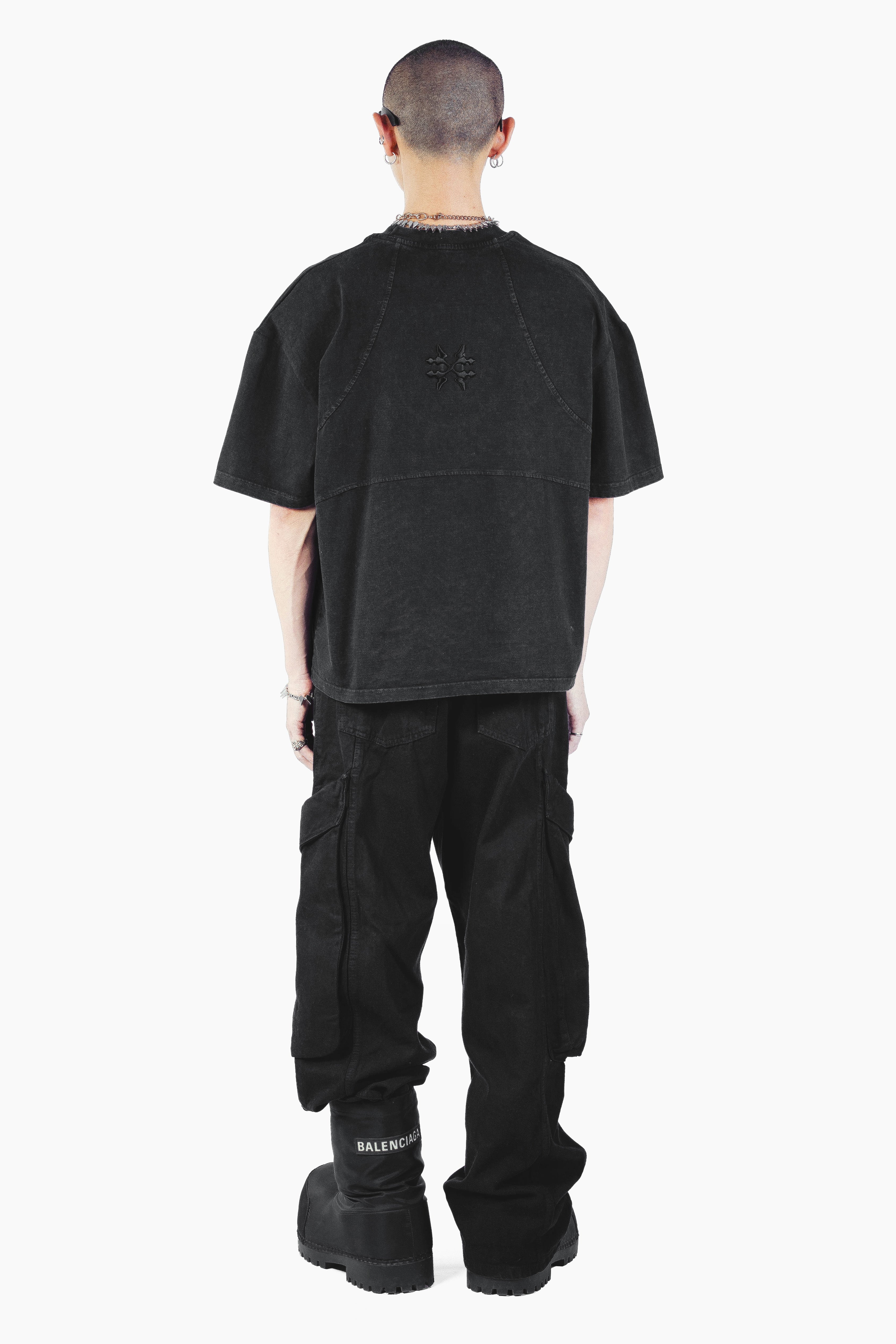 VOID BOXY FIT TSHIRT WASHED BLACK UNISEX